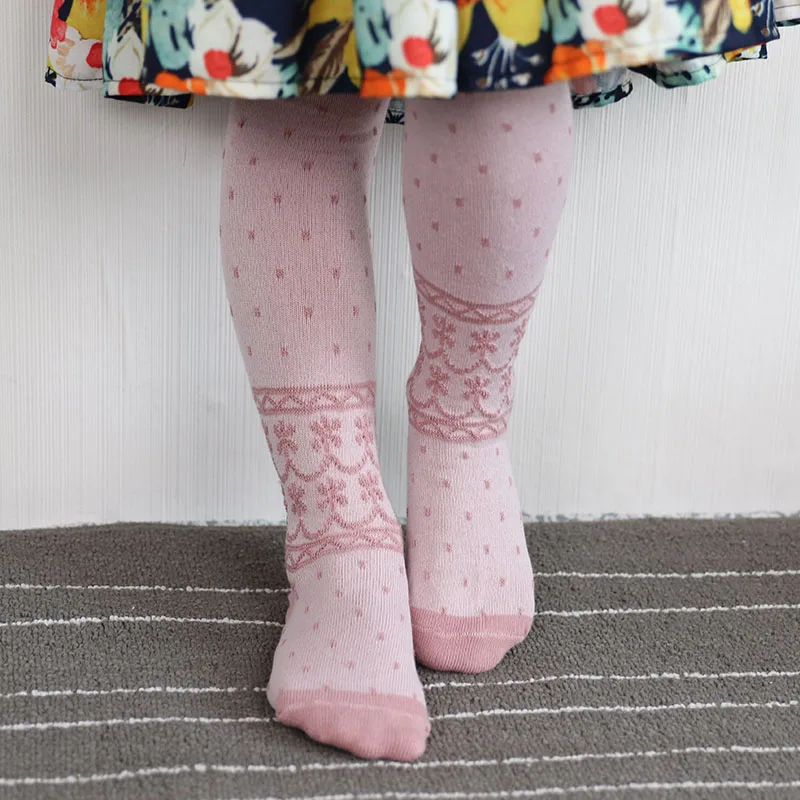 Baby Girls Tights Flower Pattern Cute Dot Soft Children Pantyhose