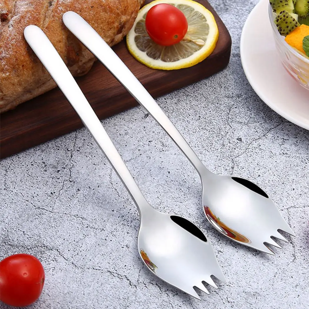 Нержавеющая сталь Spork креативная многофункциональная Десертная Вилка ложка для супа для дома