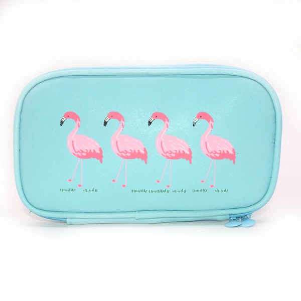 Чехол для карандашей с Фламинго Astuccio Kawaii Lapices сумка Etui Pennen Estuche Kawaii чехол для карандашей Plumier Scolaire Fille школьный мешочек - Цвет: Blue flamingo
