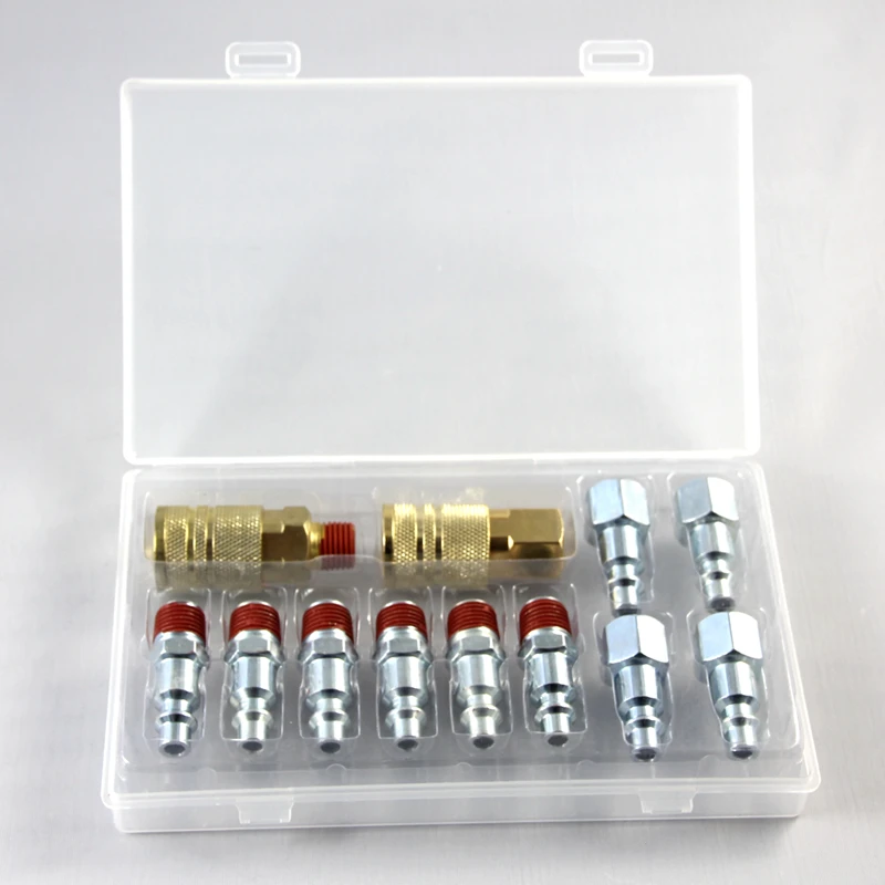 

12pcs Quick Coupler Set 1/4''NPT Male and Female Connector Kit Air Hose Coupling
