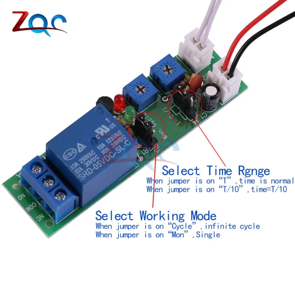 WS16 DC 12 В бесконечная задержка цикла реле времени таймера управления ВКЛ-ВЫКЛ модуль циклического переключателя двойной регулируемый 0~ 120 минут