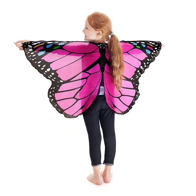 5/стиль дети бабочка крыло шаль костюм феи для косплея Сказка Принцесса накидка-палантин для девочек Хэллоуин День рождения подарки - Цвет: Style-3