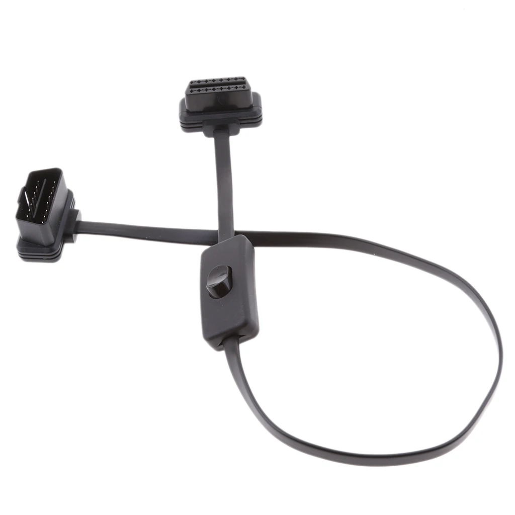 1 Pcs Car Universal 16 Pin M to F With Switch OBD2 Cord Extension Cable Adapter Connector On/Off 29cm 1 Pcs Car Universal 16 Pin M to F With Switch OBD2 Cord Extension Cable Adapter Connector On/Off 29cm