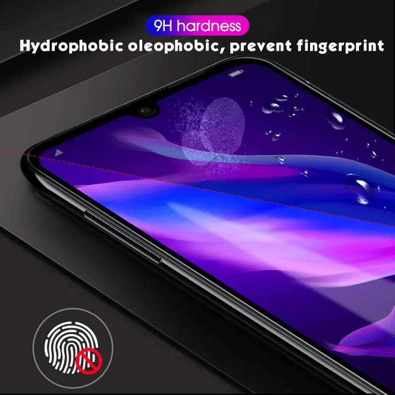 Истинное 5D закаленное стекло с закругленными краями на клеевой основе для Huawei P20