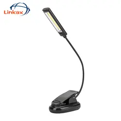 Мини светодио дный COB LED Clip On Регулируемая Книга Чтение свет лампы Супер яркий для Kindle Touch Light