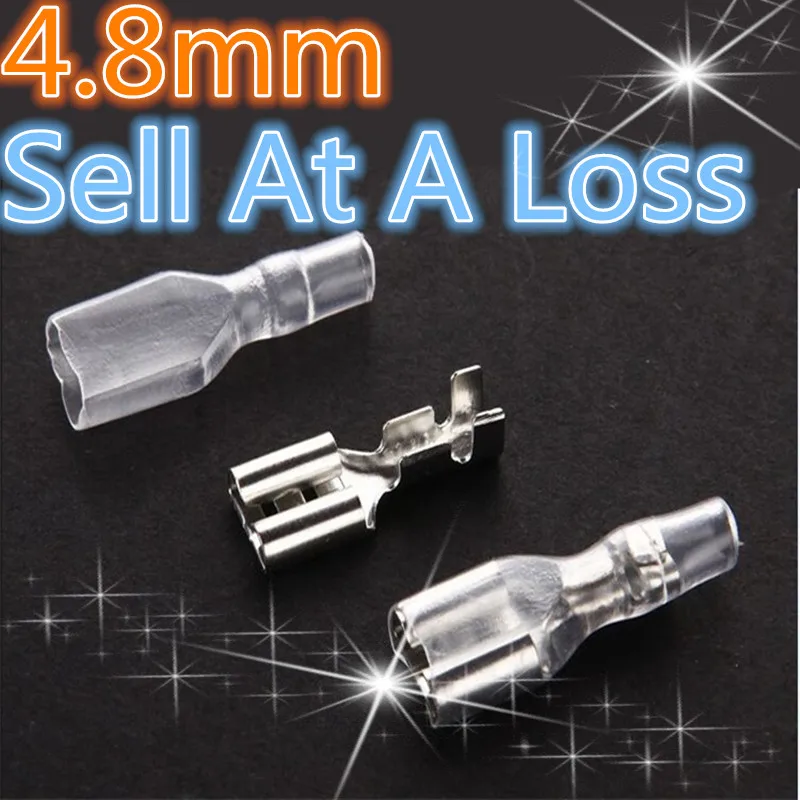 

100pcs G10 4.8mm Crimp Terminal Splice Female Spade Connector Splice With Case High Quality Sell At A Loss USA Belarus Ukraine