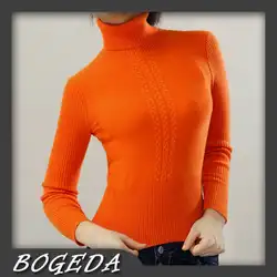 100% кашемировый свитер водолазка оранжевый коричневый, черный пуловер Для женщин натуральные ткани теплые высокое качество распродажа