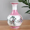 New Design Jingdezhen Antique traditional Chinese painting of beautiful women Pink Ceramic Vase For Home Hotel Decoration 3