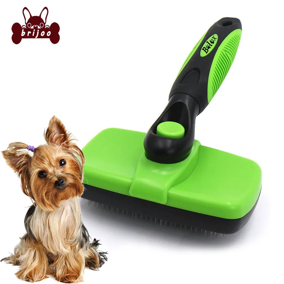 Pet Grooming Brush Self Cleaning Slicker Brushes Best Shedding Tools for Grooming Cats And Dogs with Long Thick Hair