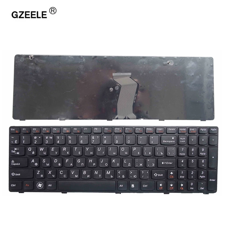 GZEELE RU Keyboard for Lenovo T4G8-RU G580 Z580A G585 Z585 Russian laptop Keyboard with Frame blac