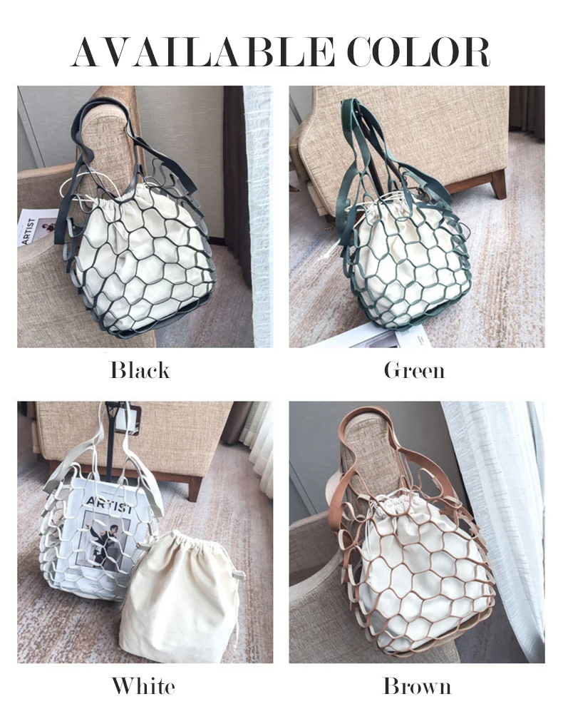 Hollow out women net bag (2)
