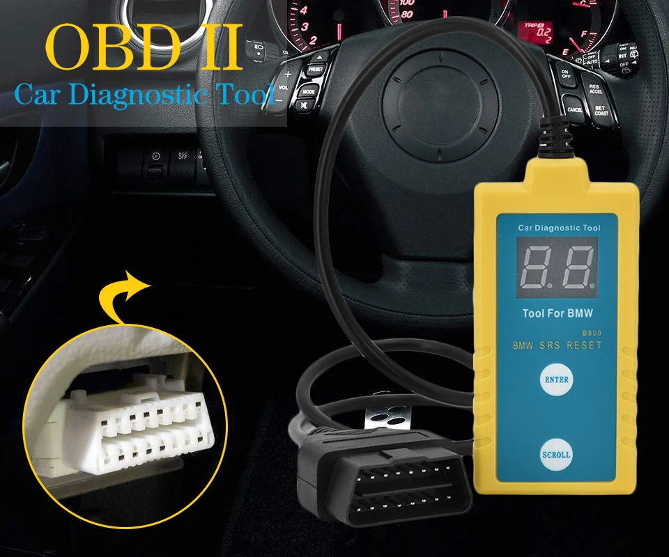 10 шт./лот B800 SRS сброс сканер OBD диагностический инструмент для BMW B800 Подушка безопасности автомобиля электронный инструмент для ремонта подушки безопасности сканирование