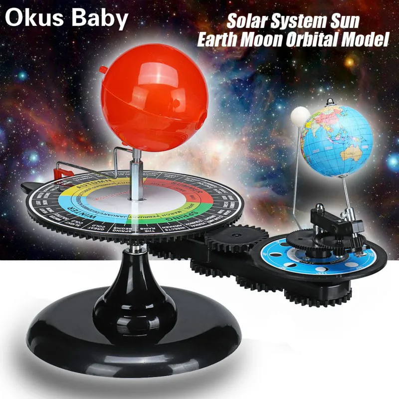 

New Solar System Globe Earth Sun Moon Orbital Planetarium Model Educational for Children Toy Astronomy Science Kit Teaching Tool