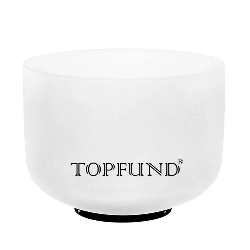 TOPFUND C# Note Adrenals Chakra Frosted Quartz Crystal Singing Bowl 8 inch ,O ring and Mallet included 13 inch purple color b note crown chakra frosted quartz crystal singing bowl with free suede and o ring
