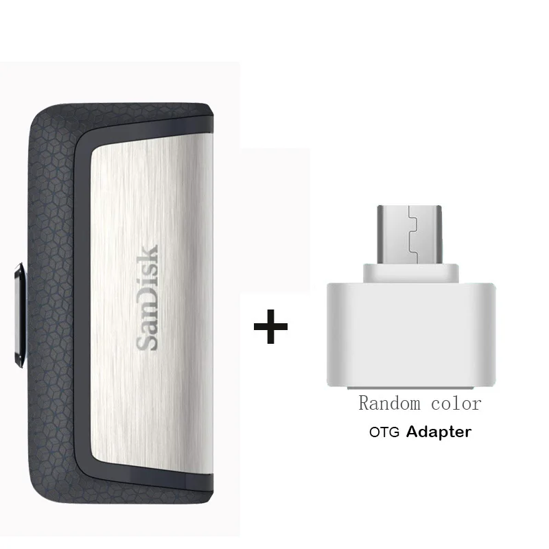 Sandisk USB 3,1 64 ГБ, usb флеш-накопитель, флеш-накопитель, animado, usb карта памяти SDDDC2, флеш-накопитель, DJ OTG type C, диск на ключ для ПК - Цвет: SDDDC2 64GB Plus OTG