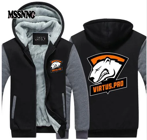 DOTA2 Команда Секретное Virtus. Pro логотип Мужчины Толстовки Куртка Сгущает Руно Башни