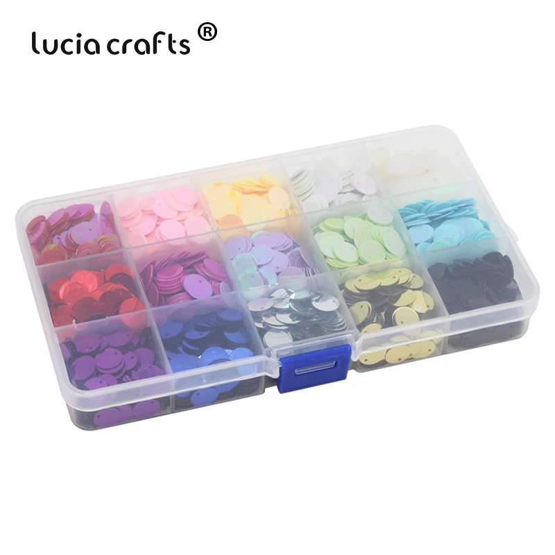 Lucia crafts 1 кор./лот 10 мм в диаметре, различные 15 цветов Круглый кукурузных хлопьев Радужная чашка отделкой пайетками швейная свободные пайетками «сделай сам», хлопковая ткань для одежды, D0212