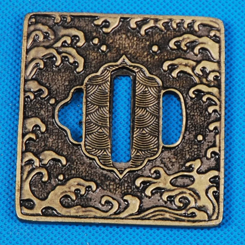 

New Arrival Special Sword Accessory Wave Carved Alloy Tsuba Hand Guard for Japanese Sword Samurai Katana or Wakizashi HJ141