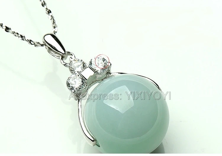Handwork Natural Jadeite Beads Blessing Lucky Pendant Necklace Certificate Jewelry