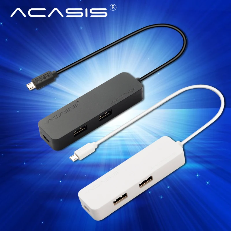 Acasis H032 Tablet PC 1.5A Charging Cable OTG Micro USB HUB 4 Ports USB2.0 
