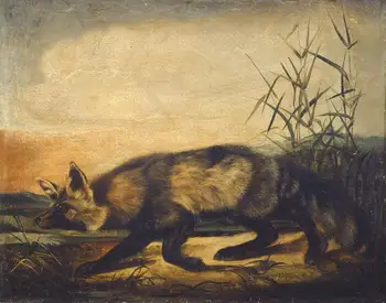 

Artist's perfect original art hand-painted oil painting on the canvas: cunning foxes ready to steal food, free shipping .