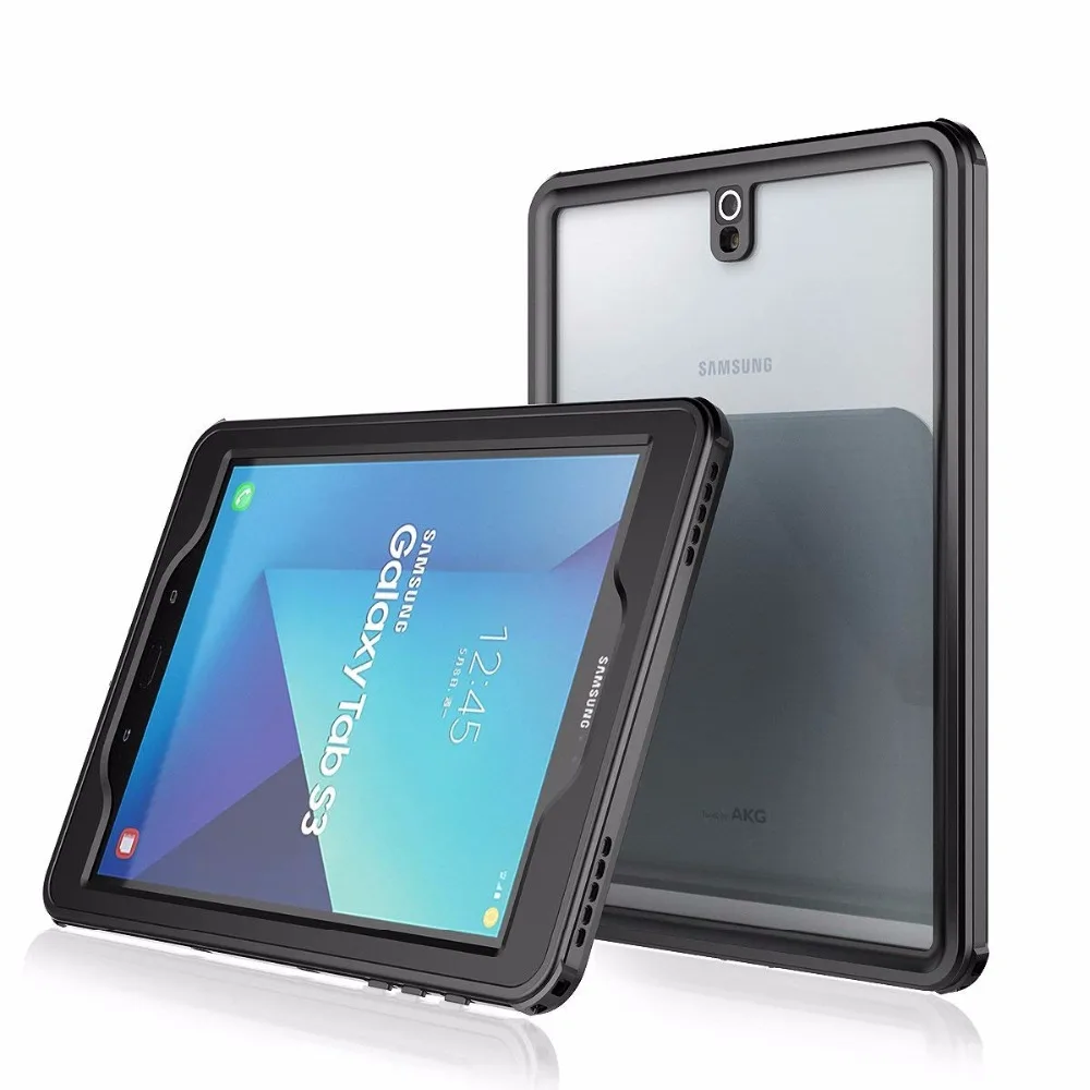 

For Samsung Galaxy Tab S3 Waterproof Case with Built-in Screen Full-Body Rugged Protective Case for Galaxy Tab S3 9.7 inch 2017