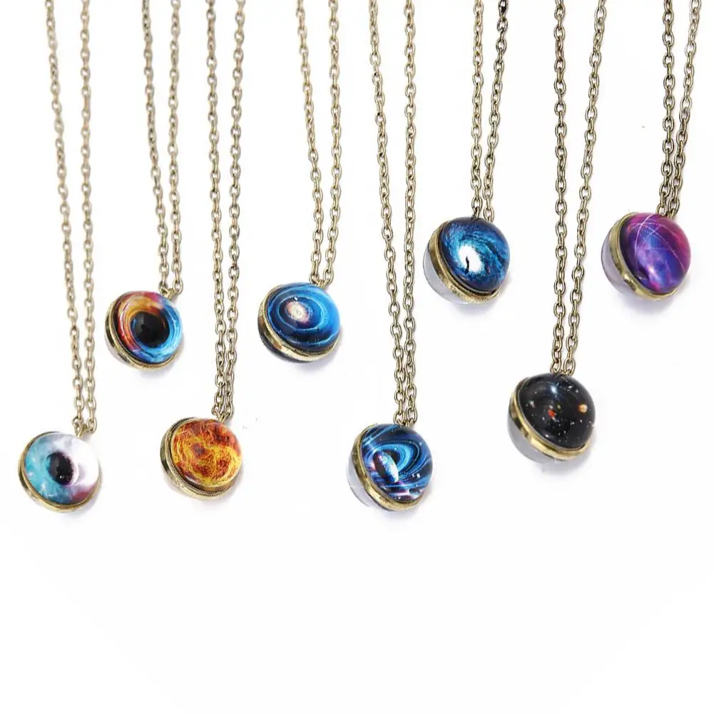 Fashion Couple Double Side Universe Pendant Chain Necklace Party Jewelry Gift hot | Украшения и аксессуары