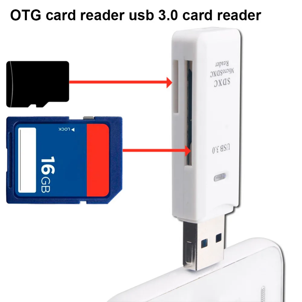 Новый горячий USB 3,0 SD кард-ридер высокоскоростной адаптер прочный для микро-sd SDXC TF