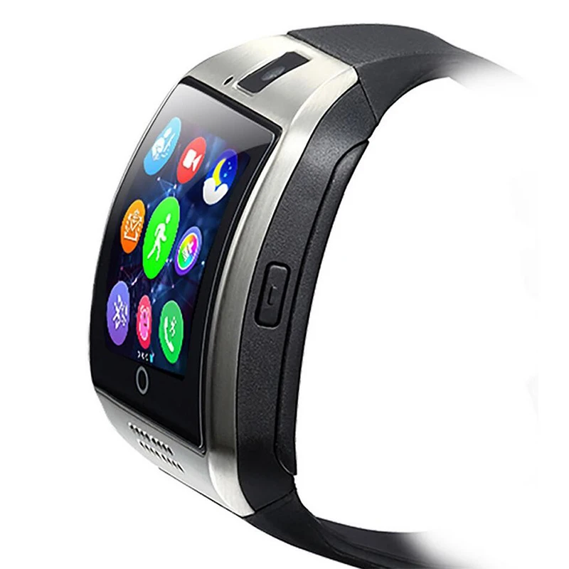Bluetooth Смарт-часы для мужчин Q18 с сенсорным экраном большая батарея поддержка TF sim-карта камера для HUAWEI Android телефон Smartwatch