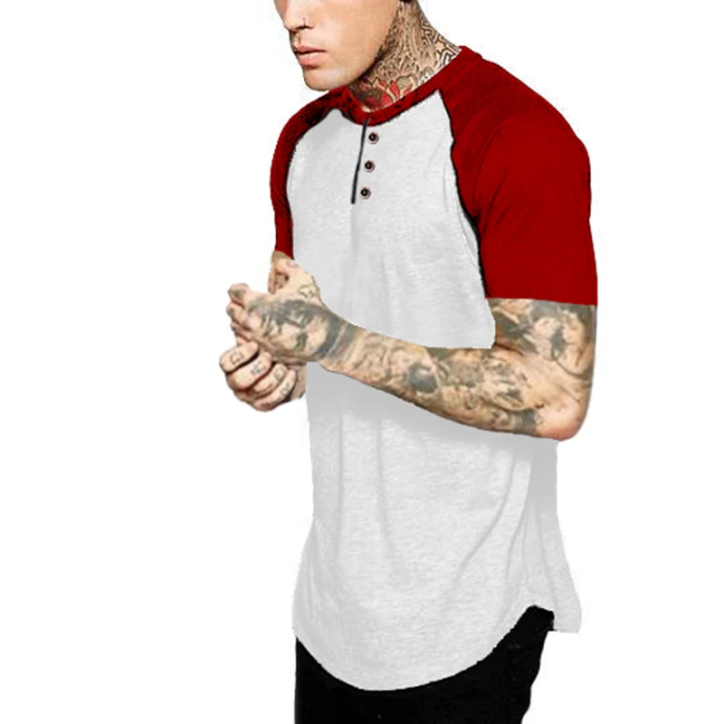 Мужская футболка с рукавом реглан и воротником в стиле хип-хоп Swag Steetwear мужская футболка Повседневная летняя футболка с коротким рукавом, одежда - Цвет: White