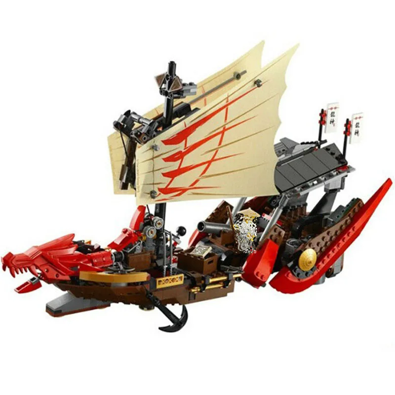 

Ninja Destiny's Bounty Dragon Boat 9762 Model Building Blocks Bricks Kids Children Movie Games Toys Compatible With Legoing