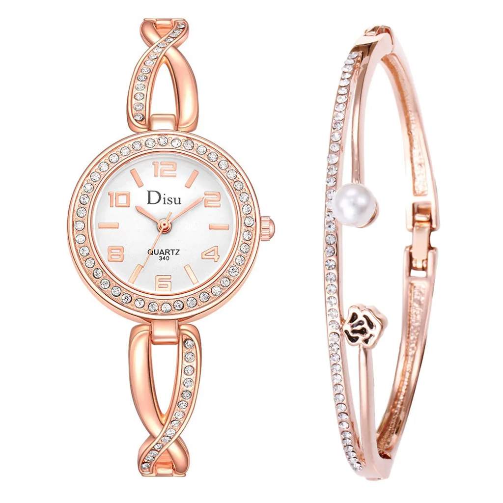 Zerotime #401 2019 Новая мода NLuxury леди характерные наручные часы розовый жемчуг браслет набор цепи часы подарок на день рождения Бесплатная
