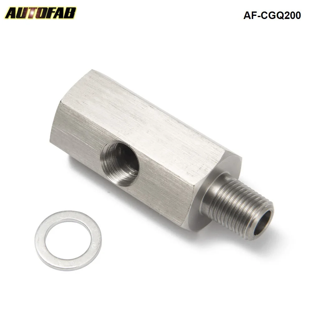 

1/8" NPT Oil Pressure Sensor Tee to M10X1.0 NPT Adapter Turbo Supply Feed Line Gauge AF-CGQ200