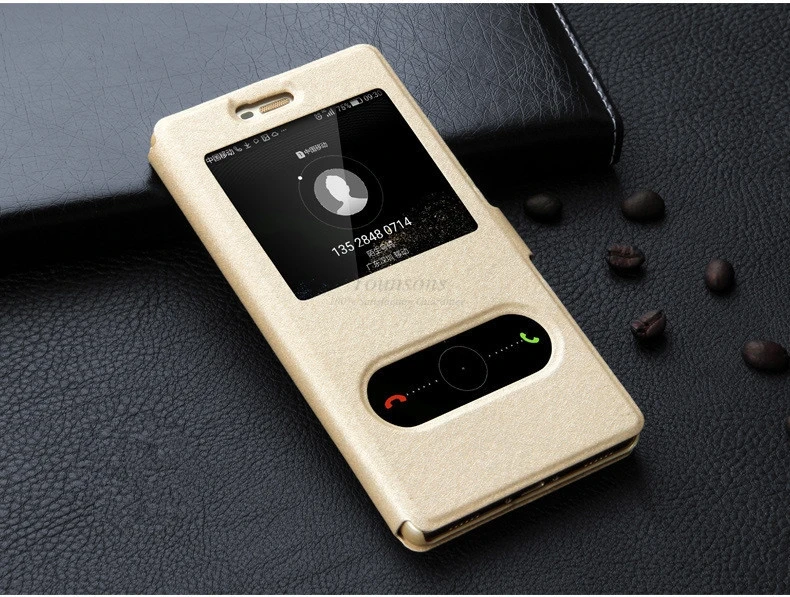 

Luxury Smart Front Window View Leather Flip Case For Meizu M3 M3S Mini Note 3