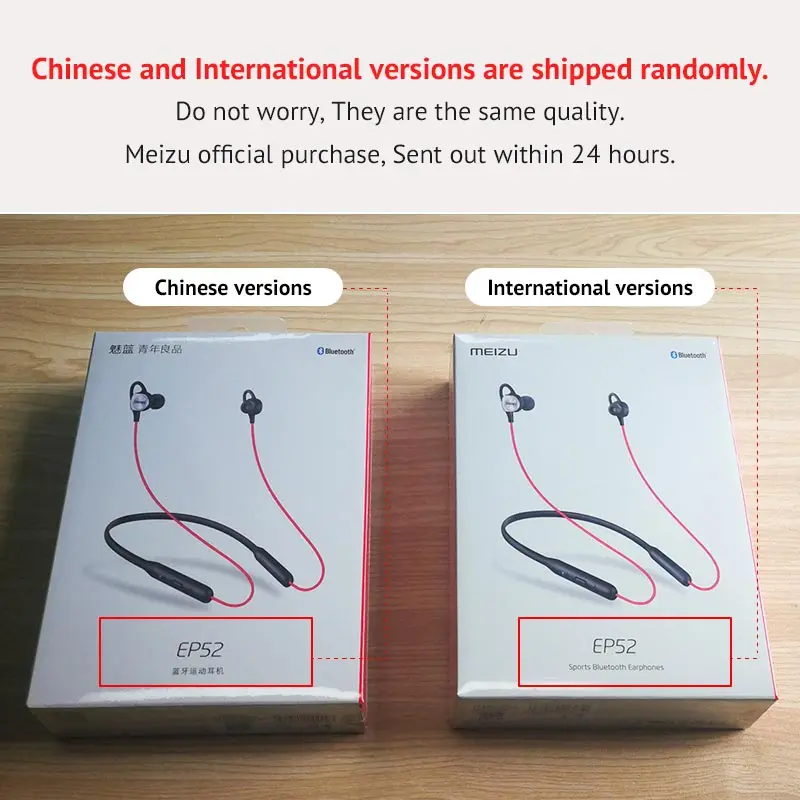 Tanie Meizu EP52 słuchawki Bluetooth wodoodporne IPX5 z 8 godzinami pracy na baterii Sport bezprzewodowe słuchawki Bluetooth 4.1 aktualizacja MEIZU EP5