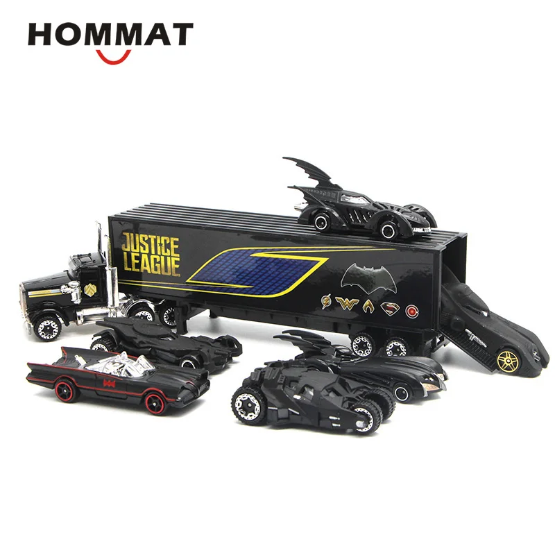 HOMMAT Горячая школьного автобуса 1: 64 весы колесная колея Batman Batmobile модель