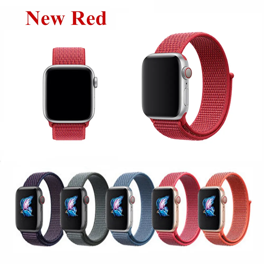 

Woven Nylon Strap for Apple Watch Band 42mm 38mm 40mm 44mm Soft Breathable Sport Loop for iWatch Band Series 4 3 2 1