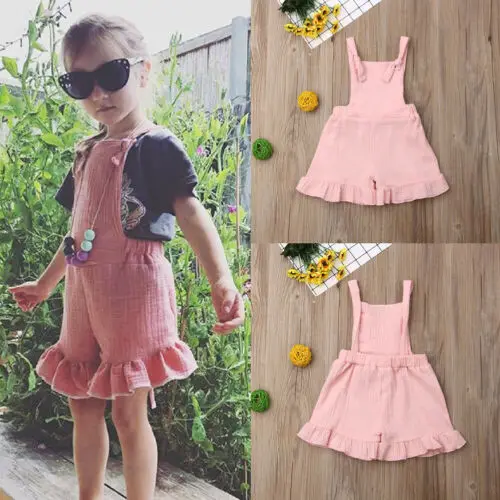 

0-4Years Newborn Cotton Overall Infant Baby Girl Clothes Sleeveless Backles Romper Jumpsuit Pants Summer Baby Outfit