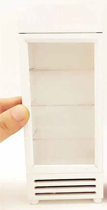 white ice locker 1:12 миниатюрная кукольная мебель миниатюрный стакан морозильник мини-холодильник для холодильника для кукольного домика Декор ролевые игрушки - Цвет: white ice locker
