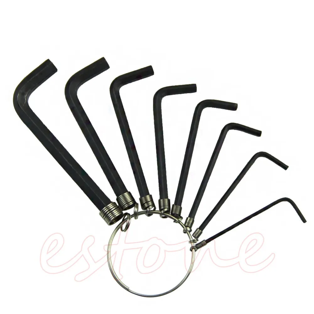 

8 In 1 Hex Key Allen Wrench Set 1.5mm~6mm Metric Hand Tool Kit Box Key Chain