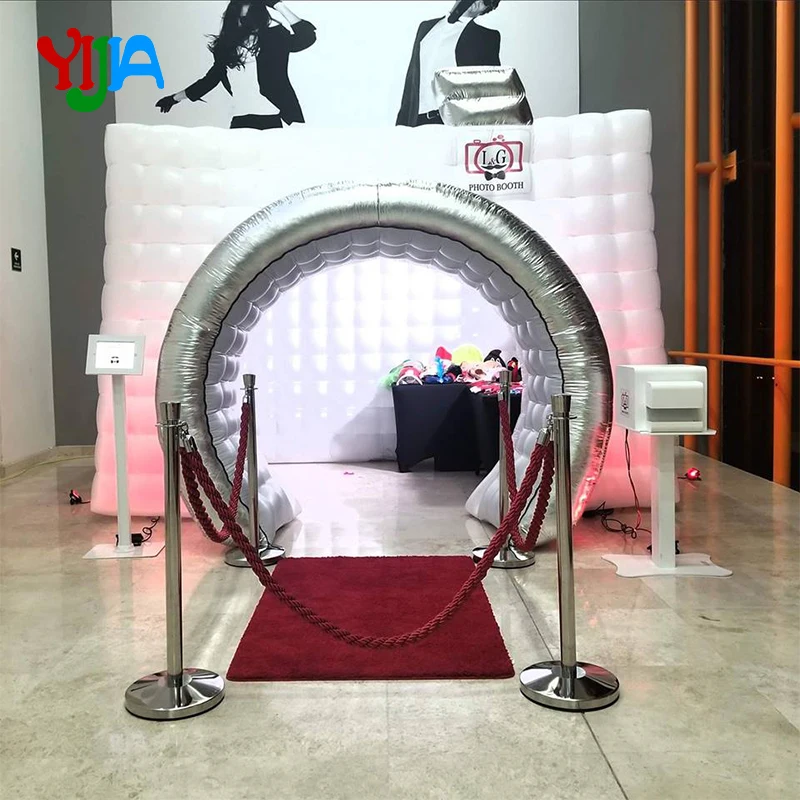 

New Design Camera Shape Inflatable Photo Booth with LED Strip Lights color changing Inflatable Tent for Advertising Party Event