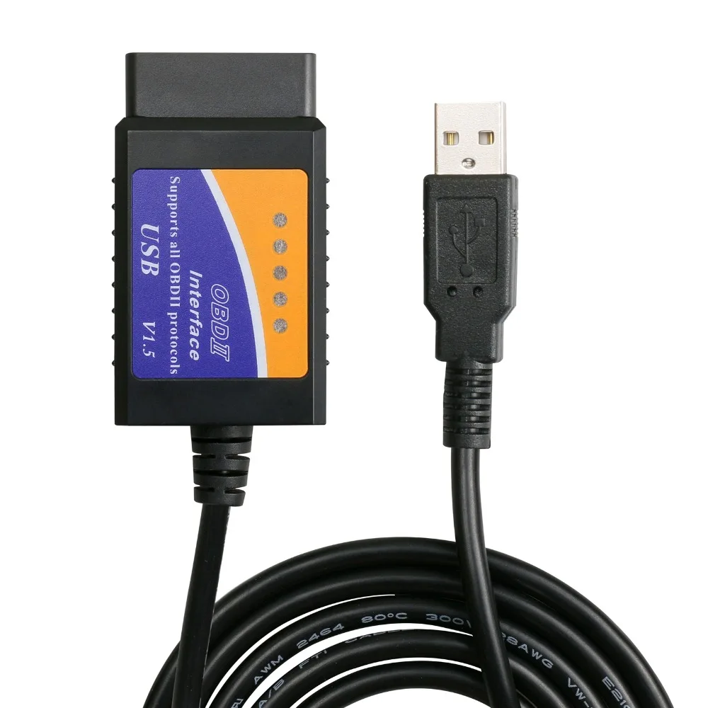 Автомобильный считыватель кодов OBD2 сканер ELM327 USB с чипом PIC18F25K80 автомобильный