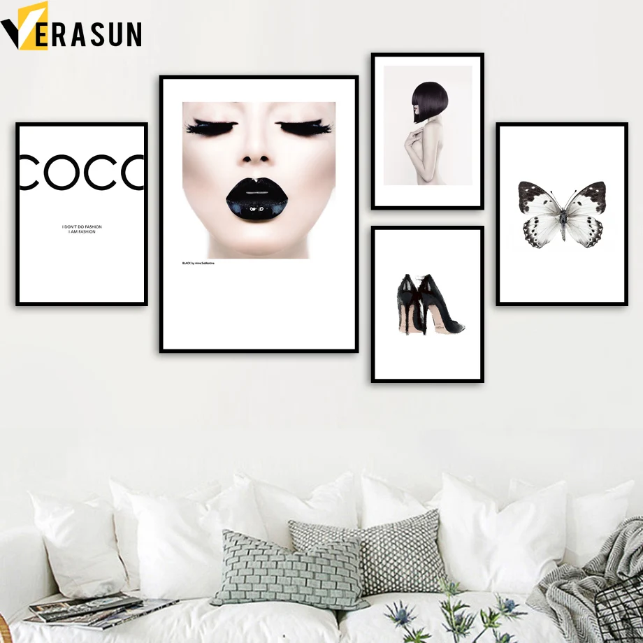 

Sexy Woman Body Art Prints Animal Nordic Posters And Prints Wall Art Canvas Painting Decoration Pictures For Living Room Decor