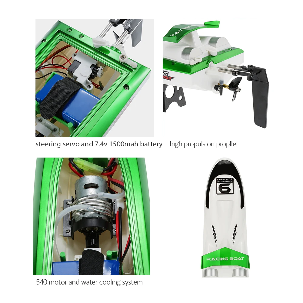 Freeshipping_Feilun_FT009_2.4G_4CH_RC_Racing_Boat_With_Water_Cooling_System_Self-righting_30kmh_High_Speed_360_Degree_Flips_remote_control_boats_for_kid_toys-8