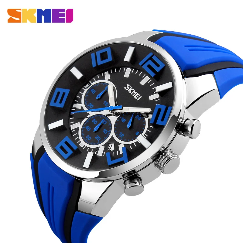 

SKMEI New Men Watches Quartz Analog Sport Watch Man Fashion Men's Watch Casual Stopwatch Top Waterproof Clock Relogio Masculino