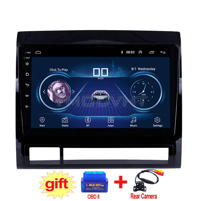 

9inch IPS and 2.5D Touch Screen Android 8.1 Car DVD GPS Navigation for Toyota Tacoma Hilux 2005-2013 America Version Radio Audio