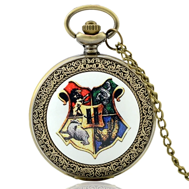 New Arrivals Vintage Bronze Harry Potter Quartz Necklace Pocket Watch Antique Me New Arrivals Vintage Bronze Harry Potter Quartz Necklace Pocket Watch Antique Me
