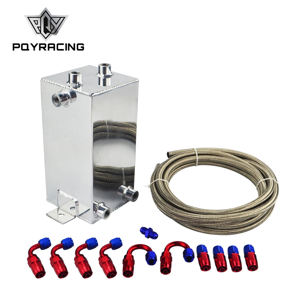 PQY 4L Aluminium Surge tank kit mirror polish Fuel cell 4L Universal