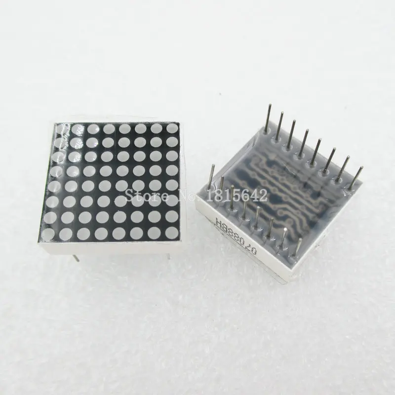 

2PCS/LOT 8x8 8*8 Mini Dot Matrix LED Display Red Common Anode Digital Tube 16-pin 20mmx20mm 1.9mm DIY Electronic Kit