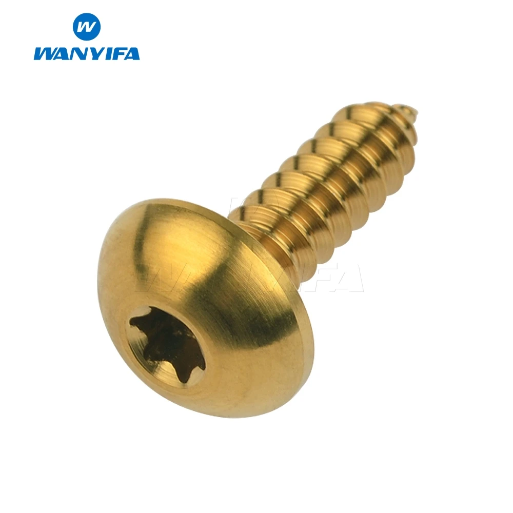 Wanyifa титановый болт с головкой M4x15 M5x15 17 18 20 мм самонарезающая Кнопка Torx Фланцевая